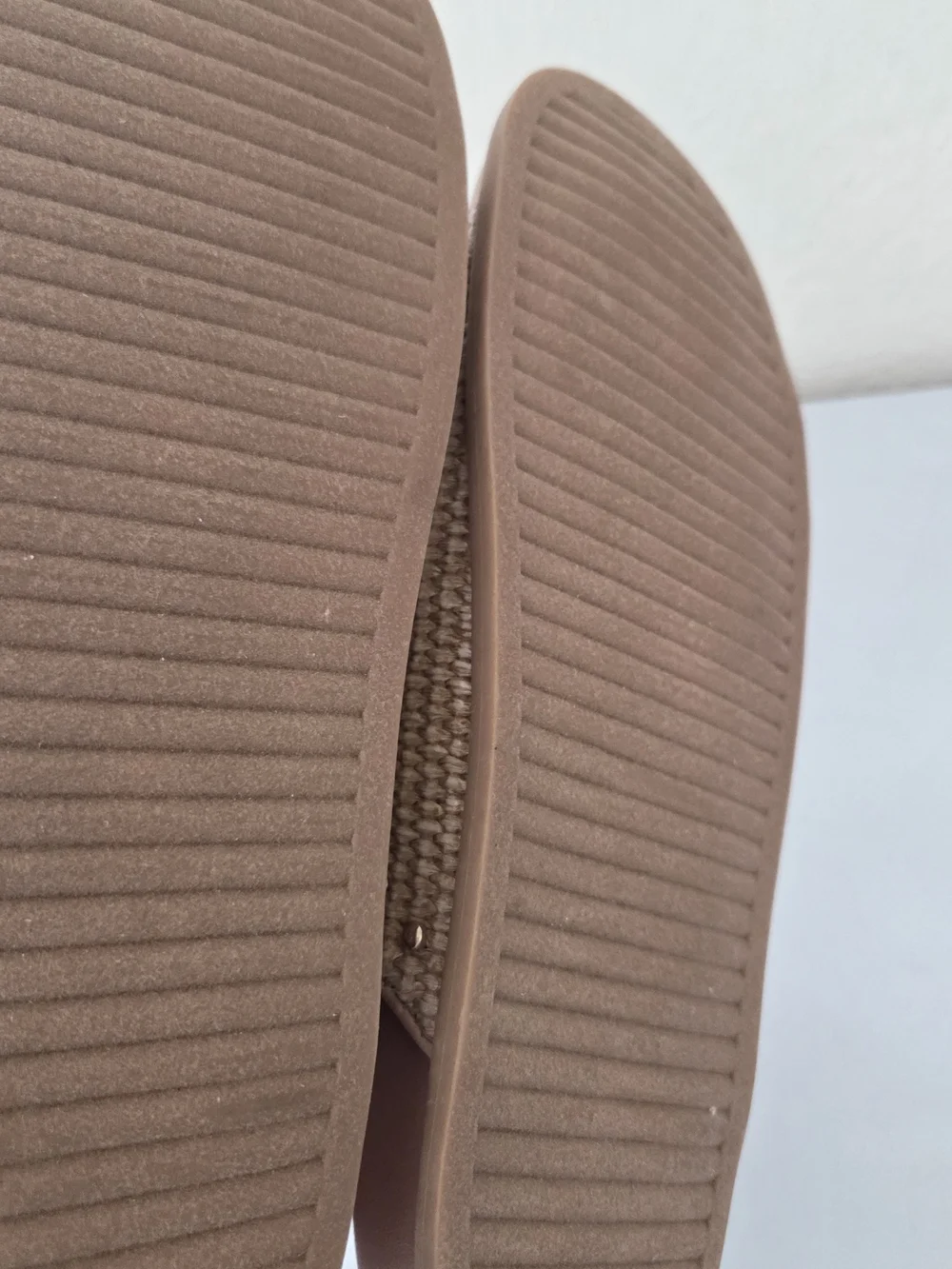 Steve Madden Woven Buckle Slide Sandals in Tan with Gold Buckles
